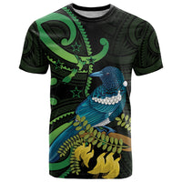 New Zealand Tui Bird T Shirt Aotearoa Maori With Kowhai Flowers