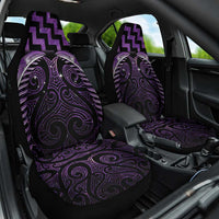 Purple Matariki New Zealand Car Seat Cover Maori Poutama Galaxy Vibes