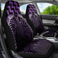 Purple Matariki New Zealand Car Seat Cover Maori Poutama Galaxy Vibes