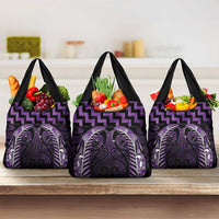 Purple Matariki New Zealand Grocery Bag Maori Poutama Galaxy Vibes