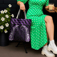 Purple Matariki New Zealand Tote Bag Maori Poutama Galaxy Vibes - Polynesian Pride