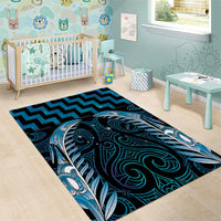 Blue Matariki New Zealand Area Rug Maori Poutama Galaxy Vibes