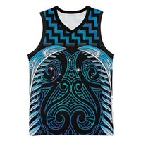 Blue Matariki New Zealand Basketball Jersey Maori Poutama Galaxy Vibes - Polynesian Pride