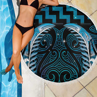 Blue Matariki New Zealand Beach Blanket Maori Poutama Galaxy Vibes