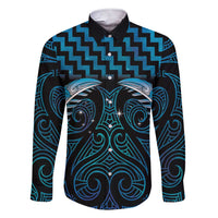 Blue Matariki New Zealand Family Matching Short Sleeve Bodycon Dress and Hawaiian Shirt Maori Poutama Galaxy Vibes