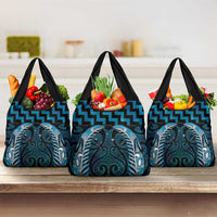 Blue Matariki New Zealand Grocery Bag Maori Poutama Galaxy Vibes
