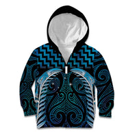 Blue Matariki New Zealand Kid Hoodie Maori Poutama Galaxy Vibes