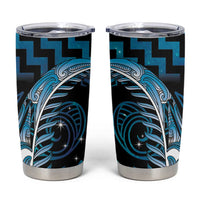 Blue Matariki New Zealand Tumbler Cup Maori Poutama Galaxy Vibes
