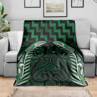 Green Matariki New Zealand Blanket Maori Poutama Galaxy Vibes