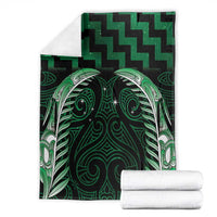 Green Matariki New Zealand Blanket Maori Poutama Galaxy Vibes