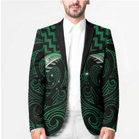 Green Matariki New Zealand Blazer Maori Poutama Galaxy Vibes - Polynesian Pride