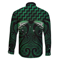 Green Matariki New Zealand Family Matching Off Shoulder Maxi Dress and Hawaiian Shirt Maori Poutama Galaxy Vibes