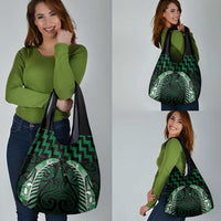 Green Matariki New Zealand Grocery Bag Maori Poutama Galaxy Vibes