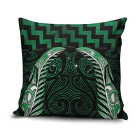 Green Matariki New Zealand Pillow Cover Maori Poutama Galaxy Vibes - Polynesian Pride