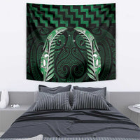 Green Matariki New Zealand Tapestry Maori Poutama Galaxy Vibes
