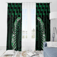 Green Matariki New Zealand Window Curtain Maori Poutama Galaxy Vibes