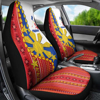 Philippines Independence Day Car Seat Cover Pilipinas Sun Stars Igorot Pattern