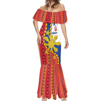 Philippines Independence Day Mermaid Dress Pilipinas Sun Stars Igorot Pattern