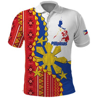 Philippines Independence Day Polo Shirt Pilipinas Sun Stars Igorot Pattern
