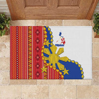 Philippines Independence Day Rubber Doormat Pilipinas Sun Stars Igorot Pattern