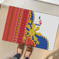 Philippines Independence Day Rubber Doormat Pilipinas Sun Stars Igorot Pattern