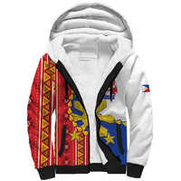 Philippines Independence Day Sherpa Hoodie Pilipinas Sun Stars Igorot Pattern
