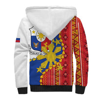 Philippines Independence Day Sherpa Hoodie Pilipinas Sun Stars Igorot Pattern