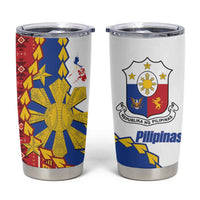 Philippines Independence Day Tumbler Cup Pilipinas Sun Stars Igorot Pattern LT14 Red - Polynesian Pride