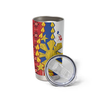 Philippines Independence Day Tumbler Cup Pilipinas Sun Stars Igorot Pattern LT14 - Polynesian Pride