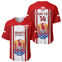 Personalised Tahitian Football Baseball Jersey Tahiti Coat Of Arm Polynesian Sporty Style LT14 - Polynesian Pride