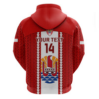 Custom Tahitian Football Hoodie Tahiti Coat of Arm Polynesian Sporty Style LT14 - Polynesian Pride