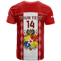 Custom Tonga Football T Shirt Tongan Ngatu Pattern Sporty Style LT14 - Polynesian Pride