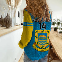 Personalised Tuvalu Islands Football Women Casual Shirt Polynesian Pattern Sporty Style LT14 - Polynesian Pride
