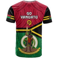 Vanuatu Football T Shirt Vanuatuan Coat of Arm Polynesian Flag Style LT14 - Polynesian Pride