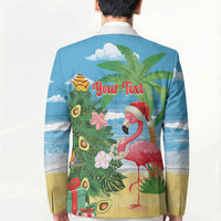 Flamingo Hawaii Summer Christmas Personalized Blazer Mele Kalikimaka Beachy Vibes