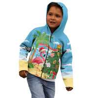 Flamingo Hawaii Summer Christmas Personalized Kid Hoodie Mele Kalikimaka Beachy Vibes