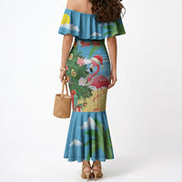 Flamingo Hawaii Summer Christmas Personalized Mermaid Dress Mele Kalikimaka Beachy Vibes LT14 - Polynesian Pride