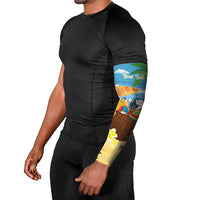 Chilling Parrot Hawaii Summer Christmas Personalized Arm Sleeves It's 5 O'Clock Somewhere Beachy Vibes