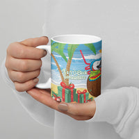 Chilling Parrot Hawaii Summer Christmas Personalized Ceramic Mug It's 5 O'Clock Somewhere Beachy Vibes