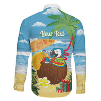 Chilling Parrot Hawaii Summer Christmas Personalized Family Matching Off Shoulder Maxi Dress and Hawaiian Shirt It's 5 O'Clock Somewhere Beachy Vibes