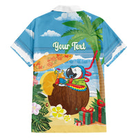Chilling Parrot Hawaii Summer Christmas Personalized Family Matching Puletasi and Hawaiian Shirt It's 5 O'Clock Somewhere Beachy Vibes