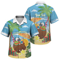 Chilling Parrot Hawaii Summer Christmas Personalized Family Matching Puletasi and Hawaiian Shirt It's 5 O'Clock Somewhere Beachy Vibes LT14 Son's Shirt Blue - Polynesian Pride