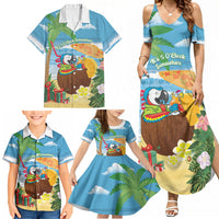 Chilling Parrot Hawaii Summer Christmas Personalized Family Matching Summer Maxi Dress and Hawaiian Shirt It's 5 O'Clock Somewhere Beachy Vibes LT14 - Polynesian Pride