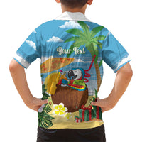 Chilling Parrot Hawaii Summer Christmas Personalized Kid Hawaiian Shirt It's 5 O'Clock Somewhere Beachy Vibes