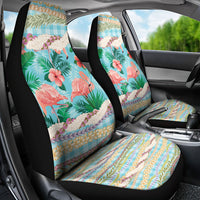 Flamingo Hawaii Summer Car Seat Cover Hawaiian Lei Pakala Motifs Tropical Style