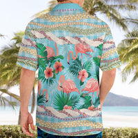 Flamingo Hawaii Summer Hawaiian Shirt Hawaiian Lei Pakala Motifs Tropical Style LT14 - Polynesian Pride