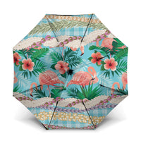 Flamingo Hawaii Summer Umbrella Hawaiian Lei Pakala Motifs Tropical Style