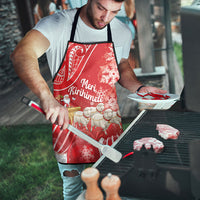 New Zealand Christmas In July Apron Funny Santa Sheep Meri Kirihimete Red