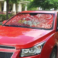 New Zealand Christmas In July Auto Sun Shade Funny Santa Sheep Meri Kirihimete Red