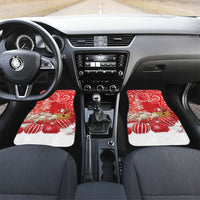 New Zealand Christmas In July Personalised Car Mats Funny Santa Sheep Meri Kirihimete Red